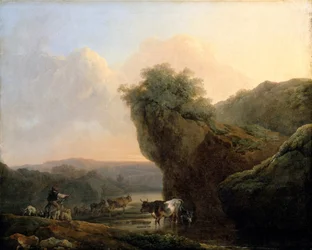 Landschaft mit Vieh